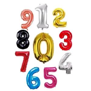 بادکنک اعداد 32 اینچ در رنگ های قرمز،آبی،نقره ای،طلایی،رزگلد،مشکی