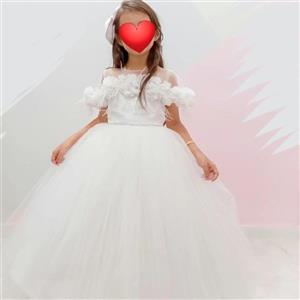 لباس عروس شکوفه دخترانه 4تا 8 سال
