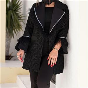 مانتو کتی مزونی مدل تینا جنس پارچه فکورا درجه یک و مازراتی نخ توییست سایز بندی 36ال46