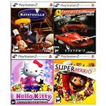 پک 4 بازی ps2 - hello kitty - super Mario - ratatouille - Ferrari challenge