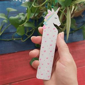 بوک مارک اسب تک شاخ  یا فاصله نگهدار کتاب جنس چوب طراحی شده با دست