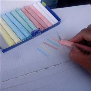 گچ رنگی(2بسته) مخصوص تخته سیاه 12 تایی 6 رنگ 