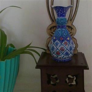 تندیس آهو با گلدان 10 سانتی میناکاری شده در طرحها و رنگهای متنوع و زیبا