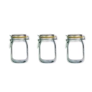 کیسه زیپ لاک دار طرح بطری شیشه ای حبوبات بسته 3 عددی