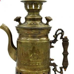 سماور ذغالی شکاری مدل قلم زرد