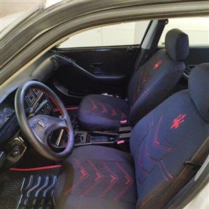 روکش صندلی آردی و پیکانرنگ مشکی گلدوزی قرمز پارچه برزنت جودون سنگین