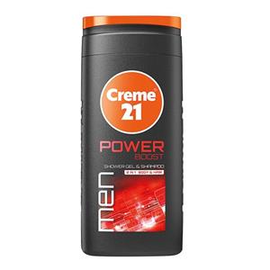 شامپو سر و بدن مردانه کرم 21 مدل Power Boost حجم 250 میلی لیتر Creme 21  Power Boost Hair And Body Shampoo For Men 250ml