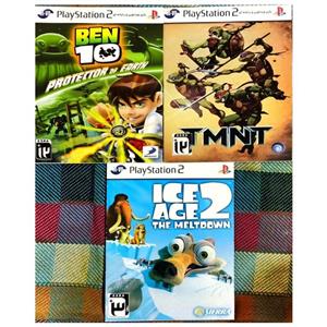 پک 3 بازی ps2 - tmnt - ben10 - ice age 2