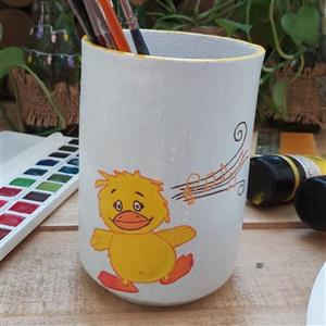 جاقلمی طرح جوجه ارتفاع 9سانتیمتر طراحی شده با دست و قابل شستشو با اسکاج نرم 