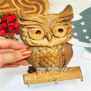 جاکلیدی چوبی طرح جغد