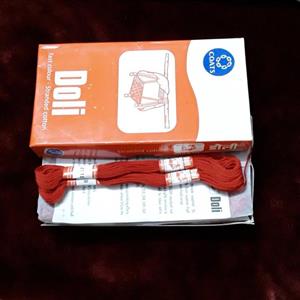 پک دوتایی نخ دمسه قرمز برای انواع گلدوزی