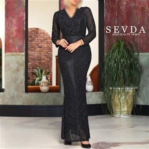 لباس مجلسی مدل دایانا سایزبندی 38 الی 50 تک رنگ مشکی