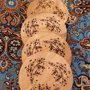 زیر لیوانی چوبی با چوب گردو