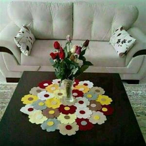 رومیزی دور گل نمدی‌سایز بزرگ حدود  60