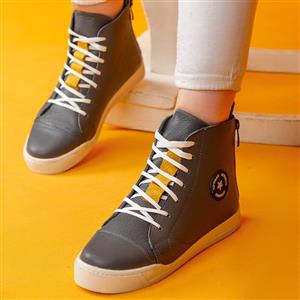 نیم بوت اسپورت ساقدار دخترانه و زنانه چرم جدید طرح آل استار خوشگل