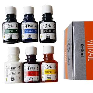 رنگ ویترای 40 میل بسته ی 6 رنگ  Vitrail vesta