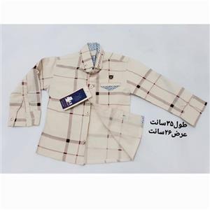 بلوز پسرانه مجلسی چهارخانه درشت جیب نما