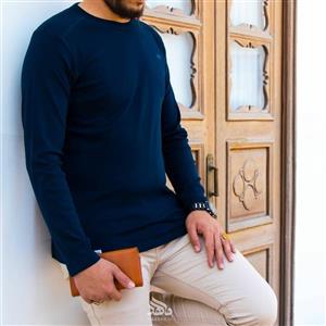 تیشرت آستین بلند مردانه نخ پنبه در 8 رنگ