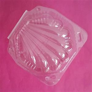 ظرف یکبار مصرف مدل صدفی پایه بلند ( بسته 100 عددی)