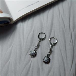 گوشواره استیل نقره ای