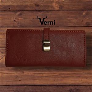 کیف پول چرم طبیعی زرشکی دستی زنانه(دو لت) دست دوز  ورنی چرم(ارسال رایگان)