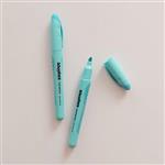 ماژیک هایلایتر قلمی آبی رنگ نوک نمدی برند اسکول فنس
