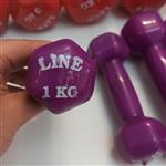 دمبل بانوان 1Kg برند LINE رنگ بنفش 