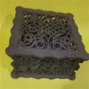 جعبه گل رز چوبی لیزری