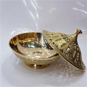 شکلات خوری درب دار برنجی هندی آنتیک درب مشبک توری بوفه جهیزیه  