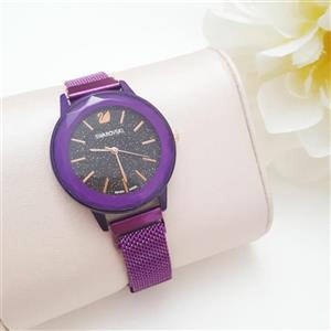 ساعت مچی کد7509 برند (سواروسکی).قفل مگنتی.بند حصیری.از سری مدلهای پرفروش