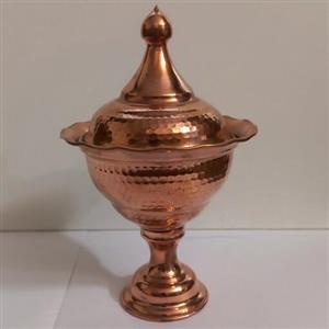 قندان پایه دار سایز 2 طرح ( لاله) نانو شده رنگ ثابت کار صنعتگران زنجانی
