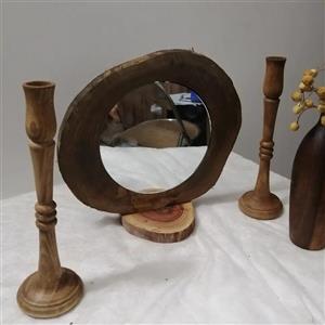 اینه چوبی روستیک