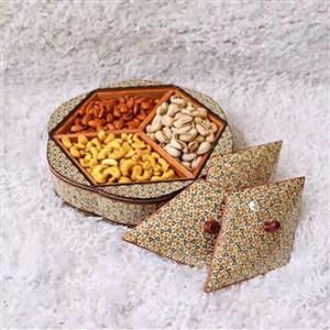 شکلات خوری 3 درب بزرگ خاتم کاری(طرح 21 سیم  روشن) 