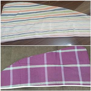 حوله سر  نخی  مدل هندی دکمه دار  بسیار آبگیر  سبک وکم حجم  مارک ابراهیمی در دو طرح راه راه وچهار خانه