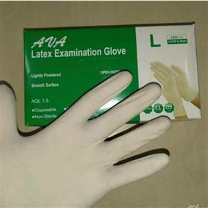 دستکش لاتکس AVA  ( 100 عددی ) سایز لارج دسته: دستکش لاتکس\n\nویژگی‌های محصول\n\nجنس دستکش:لاتکس\n\nنوع دستکش:کم پودر\n\n