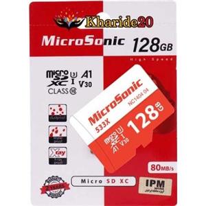 رم میکرو ۱۲۸ گیگ میکروسونیک MicroSonic 533X A1 V30 U3 C10 80MB/s