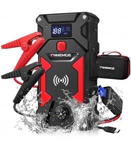 استارت اتومبیل دارای پاوربانک شارژر بی سیم 10 واتی FNNEMGE Car Jump Starter 2500A Peak 24800mAh 12V Super Safe 