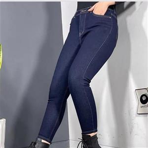 شلوار جین جذب ترک آبی قد 85_90_95_100