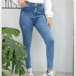 شلوار جین جذب آبی قد85 و90و95و100 با سایزبندی