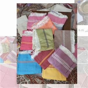 حوله حمام رنگی سایز 2در 1 جنس : پنبه و برق قابل سفارش