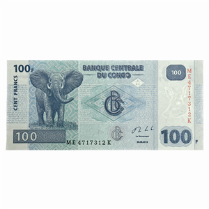 اسکناس 100 فرانک کنگو