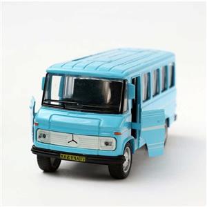 ماشین بازی مدل فلزی مینی بوس طرح بنز قدیم رنگ آبی