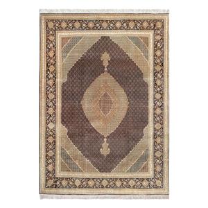 فرش ماشینی زانیس مدل 504 طرح ماهی زمینه کرم