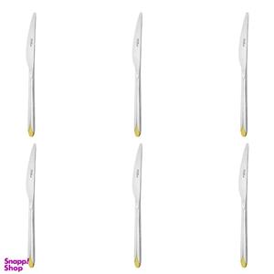 کارد میوه خوری ناب استیل مدل پالرمو دورطلایی بسته 6 عددی
