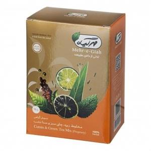 دمنوش گیاهی مخلوط زیره، چای سبز و سنا مهرگیاه مقدار 75 گرم