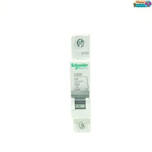بسته 12 عددی فیوز مینیاتوری تک پل 25 آمپر اشنایدر الکتریک سری  C60N مدل24405