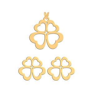 نیم ست طلا 18 عیار زنانه فرشته مدل گلWHSL-000214