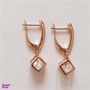 گوشواره زنانه ژوپینگ مدل مکعب نگینی 121
