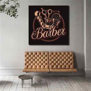 تابلو بوم طرح آرایشگاه مردانه کدART-3207