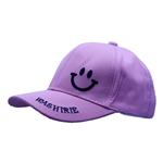 کلاه کپ بچگانه مدل ایموجی کد 51603 رنگ یاسی